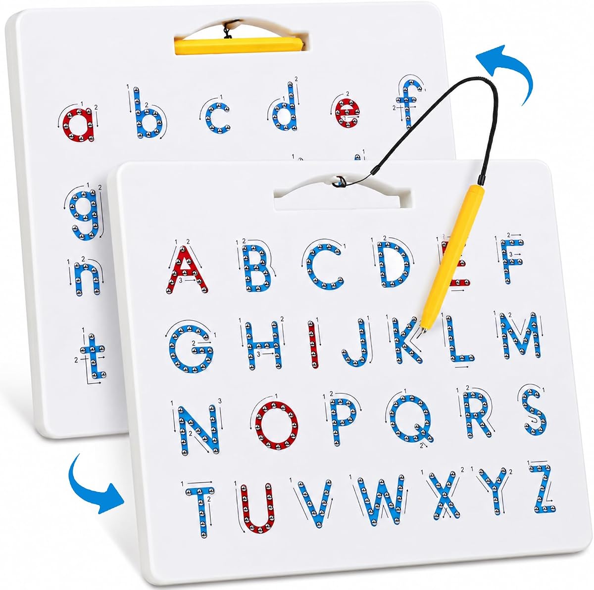 Double-Sided Magnetic Letter Board with Tracing Arrows