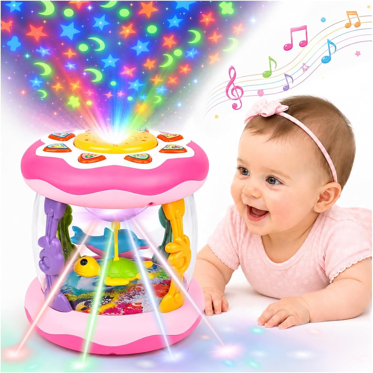 Ocean Projector Musical Toy with Dolphins and Turtles