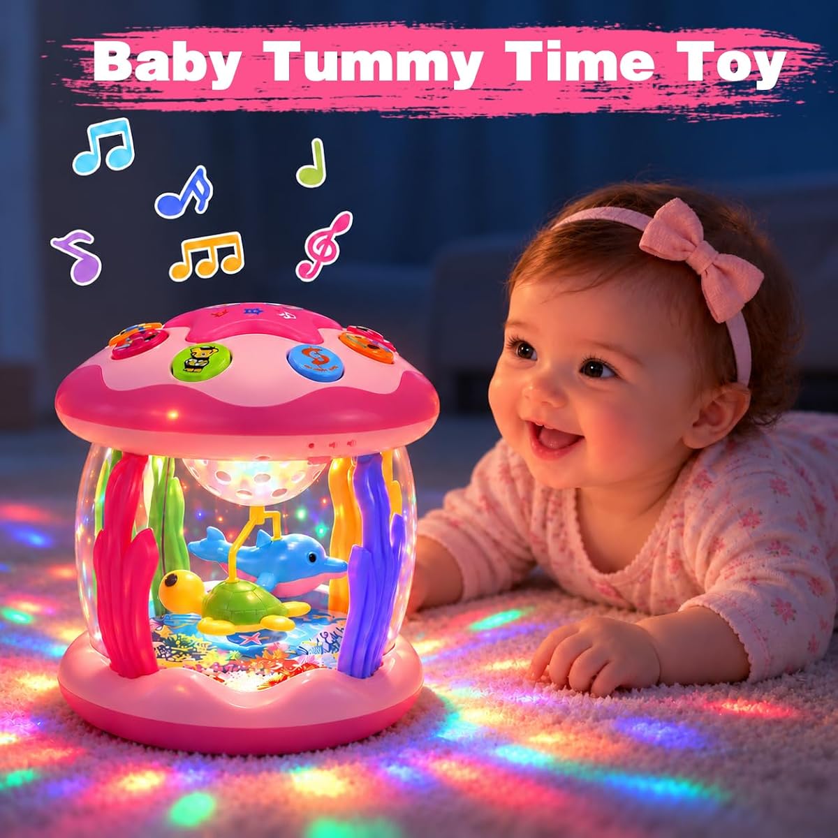 Rolling Ocean Projector with Nursery Rhymes and Night Light view 3