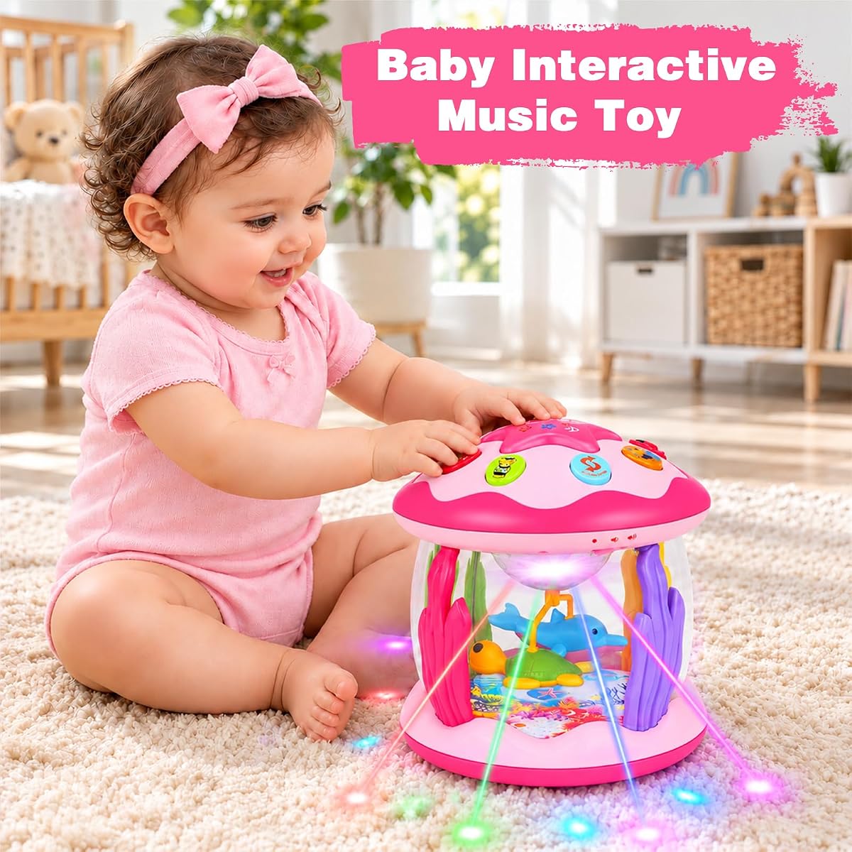 Rolling Ocean Projector with Nursery Rhymes and Night Light view 5