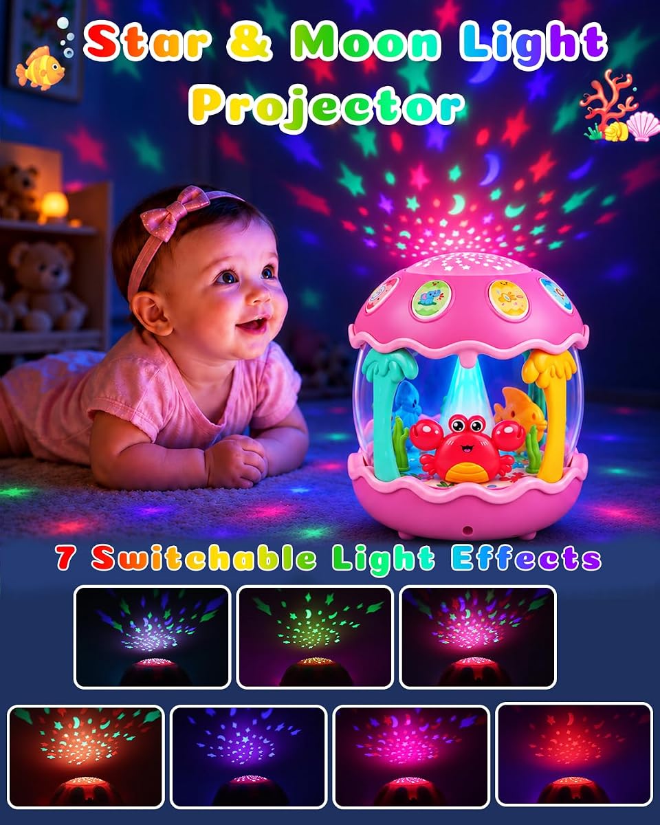 Seven-Colour Ocean Projector with Crab and Octopus view 5