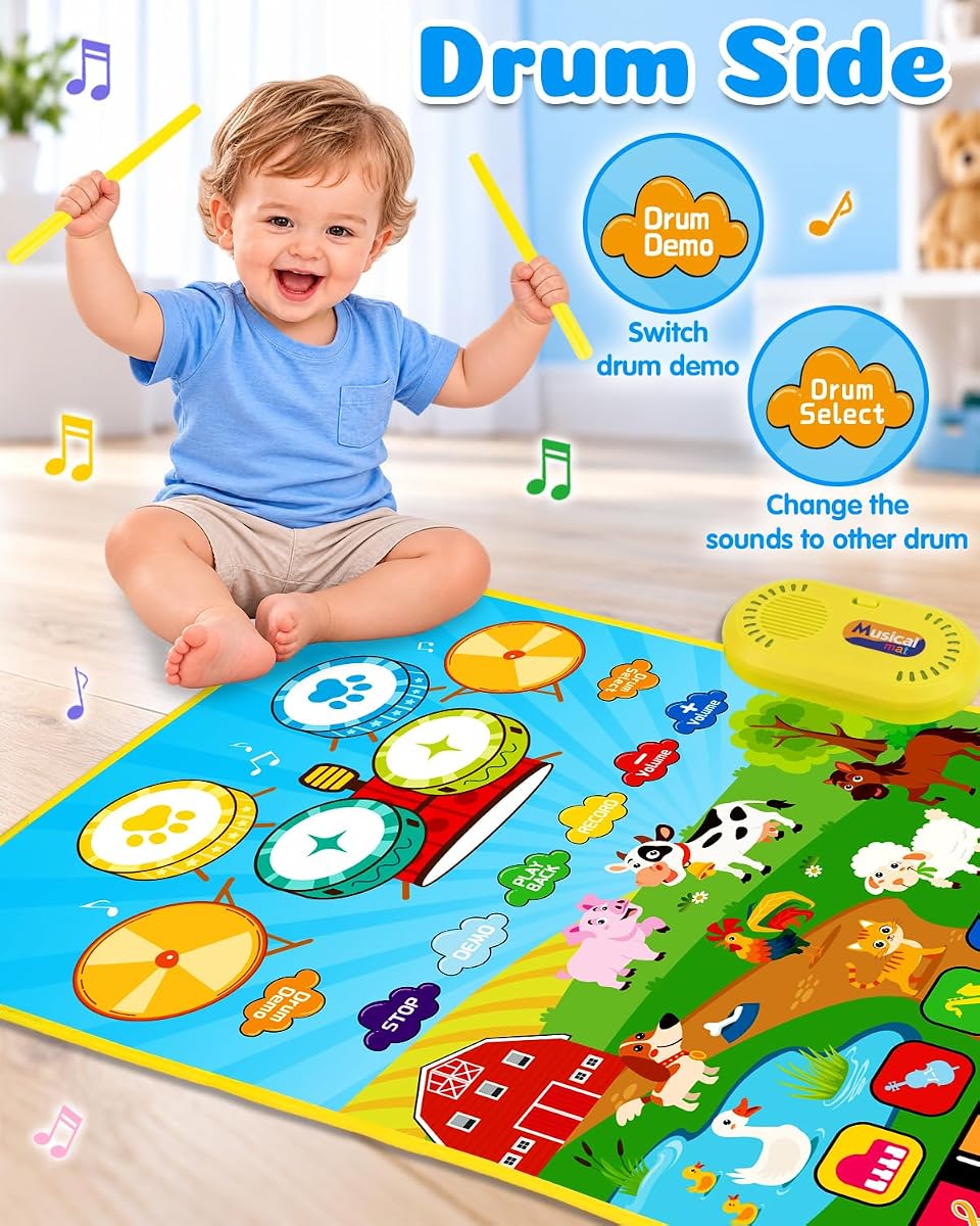 3 in 1 Music Mat with Piano Keys and Drum Pads view 3